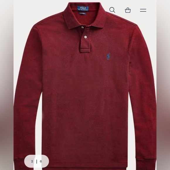 Polo Ralph Lauren Men’s Classic Fit Long-Sleeve Wine Maroon Polo Size Small NWT - Picture 1 of 10